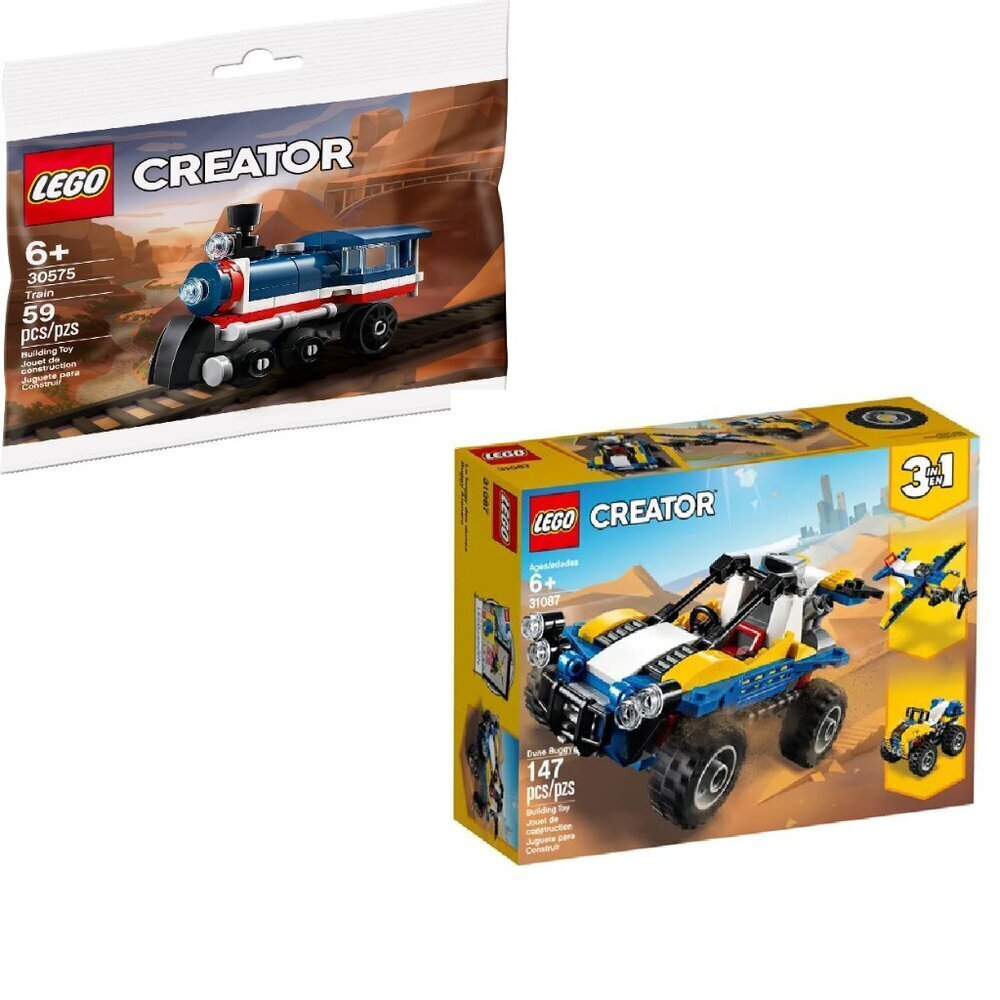 Lego Creator 3 in 1 Dune Buggy 31087 and Lego Creator Train 30575